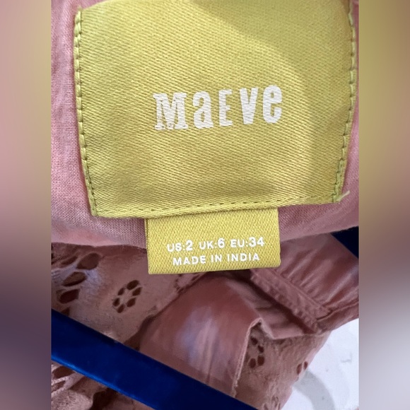 Maeve Pink Azia Lace Anthropologie Midi Dress - Picture 3 of 9